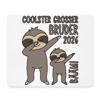 Dabbing Faultier Bääm! Coolster Großer Bruder 2026 - Mousepad (Querformat) - Weiß - Vorne