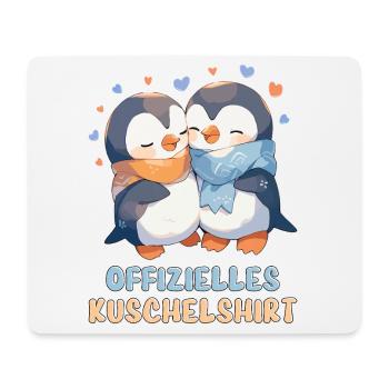Chemise Câline Officielle Pingouins Amour Coeur Doux - Tapis de souris (format paysage) - blanc - Devant