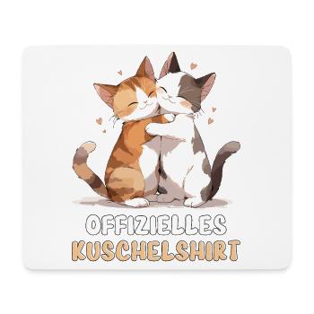 Katze Offizielles Kuschelshirt Tier Liebe Herz Süß - Mousepad (Querformat) - Weiß - Vorne