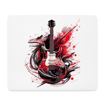 Guitare électrique Guitare Guitariste Instrument de musique Rock - Tapis de souris (format paysage) - blanc - Devant