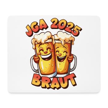 JGA 2025 Braut Bier Alkohol Saufen Party Lustig - Mousepad (Querformat) - Weiß - Vorne