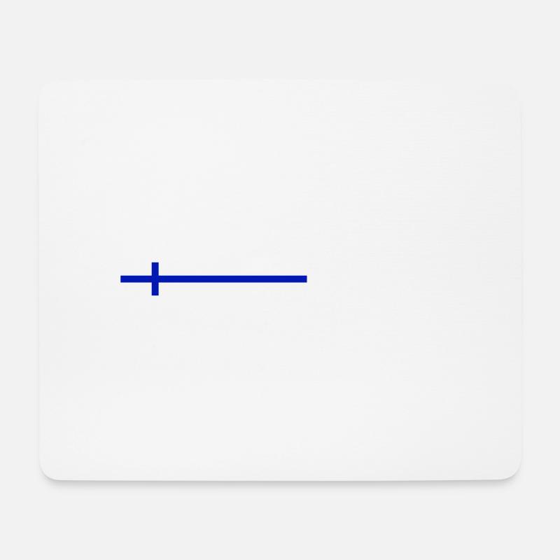 Finnland Flagge - Mousepad (Querformat) - Weiß