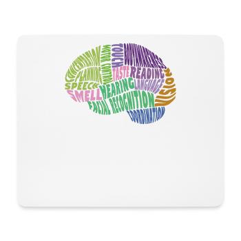 Bereiche im Gehirn, bunt - Mousepad (Querformat) - Weiß - Vorne