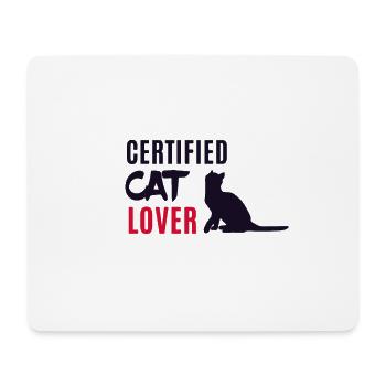 Certified cat lover - Mouse Pad (horizontal) - white - Front