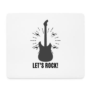 Let´s Rock with guitar - Mousepad (Querformat) - Weiß - Vorne