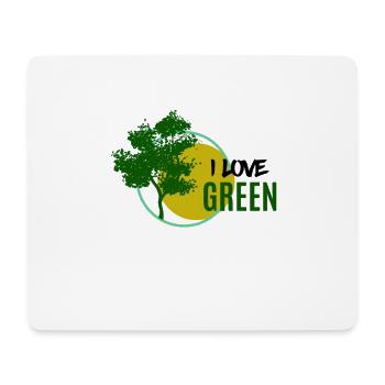 I love Green - J’aime vert - Tapis de souris (format paysage) - blanc - Devant