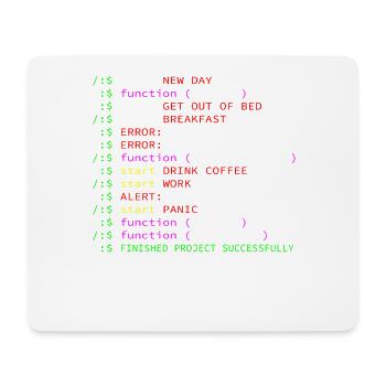 Programmer coffee daily rhythm funny gift - Mouse Pad (horizontal) - white - Front