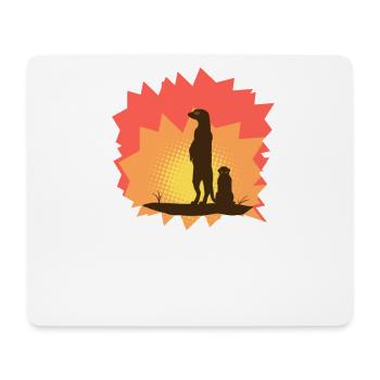 Meerkat design Meerkat silhouette - Mouse Pad (horizontal) - white - Front