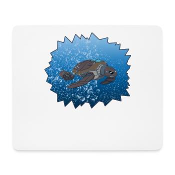 Robo Turtle Fantasy Robot - Mouse Pad (horizontal) - white - Front