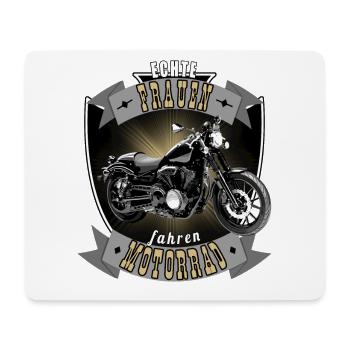 Bikerin Motorrad Frau Spruch - Mousepad (Querformat) - Weiß - Vorne