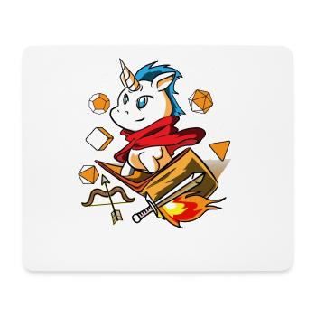 Gamer Unicorn Dungeon RPG Tabletop Funny Gift - Mouse Pad (horizontal) - white - Front