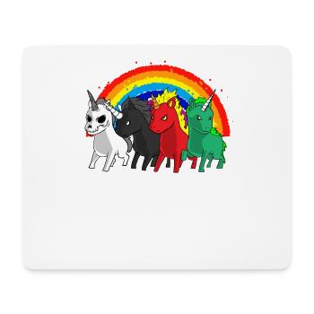 Unicorn rider apocalypse rainbow joke gift - Mouse Pad (horizontal) - white - Front