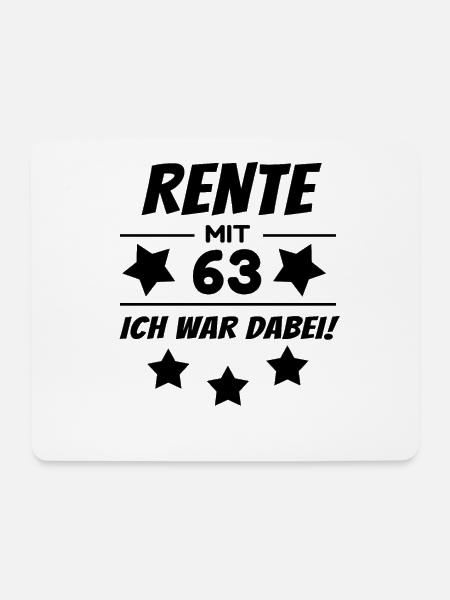 Rentner Rente mit 63 - Mousepad (Querformat) - Weiß