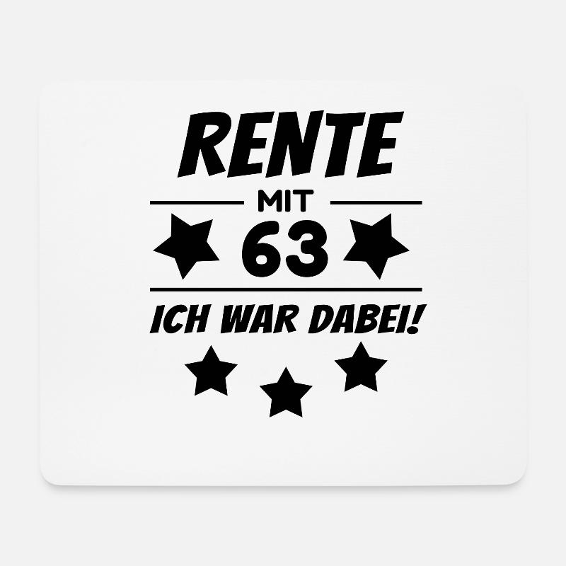 Rentner Rente mit 63 - Mousepad (Querformat) - Weiß