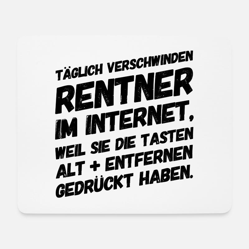 Rentner Rentnerin Lustige Sprüche Computer - Mousepad (Querformat) - Weiß
