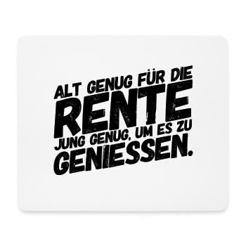 Rentner Rentnerin Lustige Sprüche Genießen - Mousepad (Querformat) - Weiß - Vorne