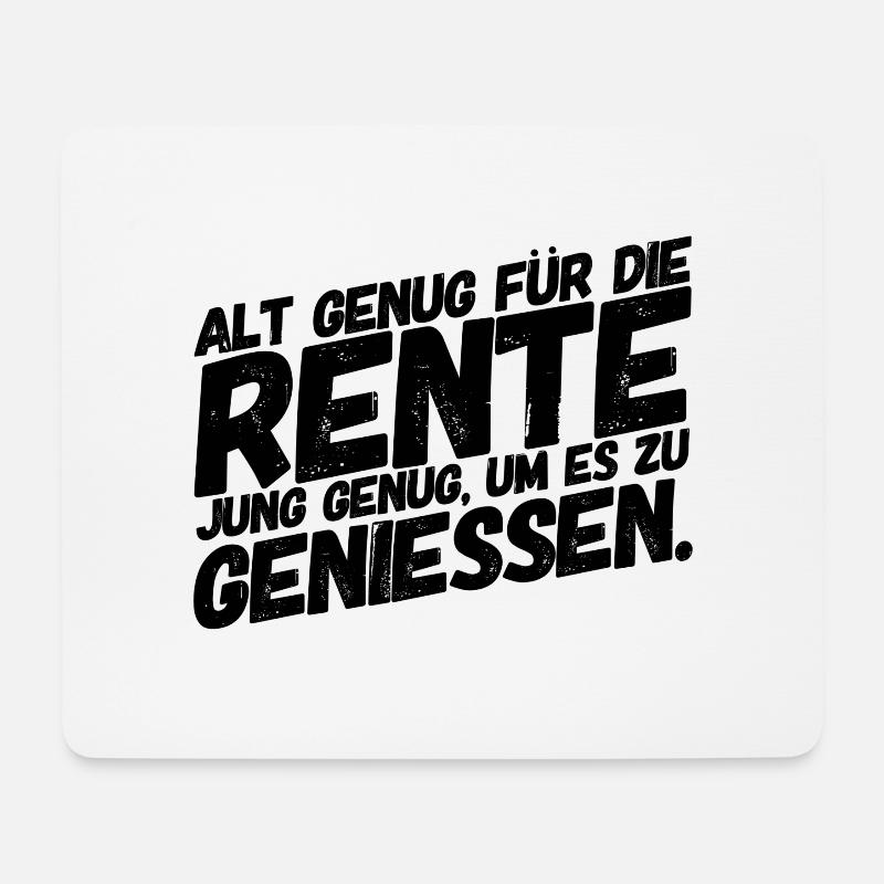 Rentner Rentnerin Lustige Sprüche Genießen - Mousepad (Querformat) - Weiß