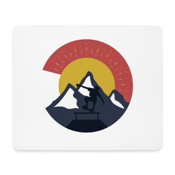 Skate Skater Skateboard Skaten Berg - Mousepad (Querformat) - Weiß - Vorne
