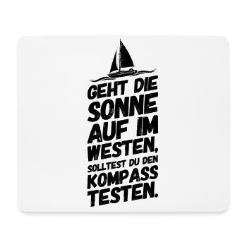 Segeln Segelboot Segelsport Segler Kompass - Mousepad (Querformat) - Weiß - Vorne