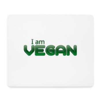 I am vegan - I am vegan - Mouse Pad (horizontal) - white - Front