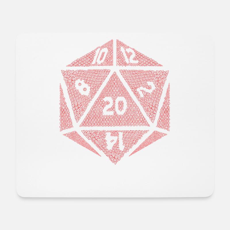 Gamer Würfel Dungeon RPG Tabletop lustig Geschenke - Mousepad (Querformat) - Weiß