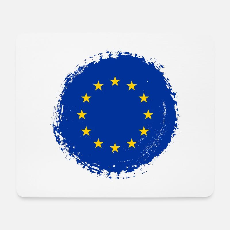 Europa Europäische Union EU Farbklecks - Mousepad (Querformat) - Weiß