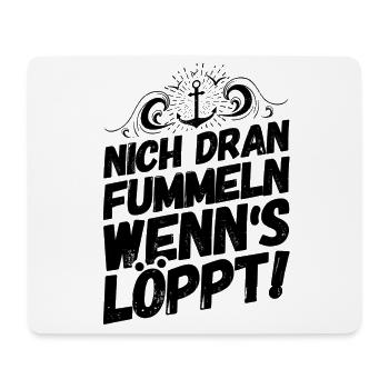 Plattdeutsch Sprüche Norddeutschland Fummeln - Mousepad (Querformat) - Weiß - Vorne