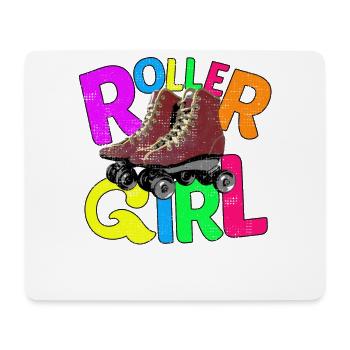 "Roller Girl" roller skate girl - Mouse Pad (horizontal) - white - Front