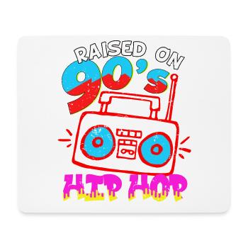 Raised on 90's Hip Hop - Mouse Pad (horizontal) - white - Front