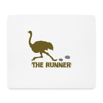 Animals, ostrich, the runner - animals, the hit - Mouse Pad (horizontal) - white - Front