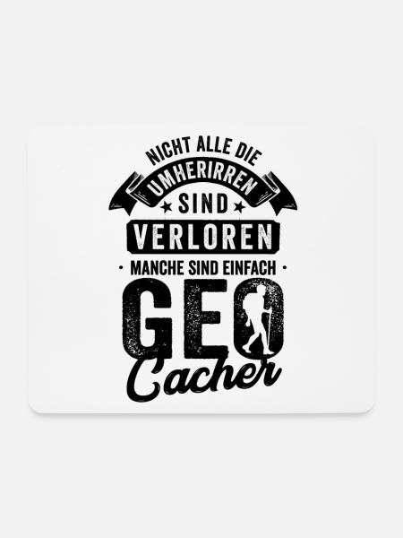 Geocaching Geschenk - Mousepad (Querformat) - Weiß