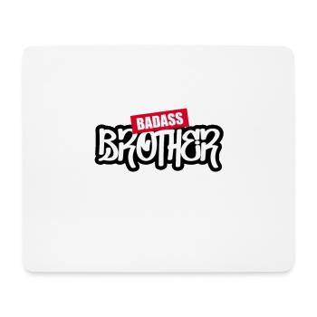 Frère badass - frère badass - Tapis de souris (format paysage) - blanc - Devant