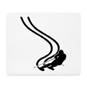 Ski Ski Holiday Slalom Black - Mouse Pad (horizontal) - white - Front