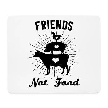 Vegan Vegan Vegan No Food Black - Mouse Pad (horizontal) - white - Front
