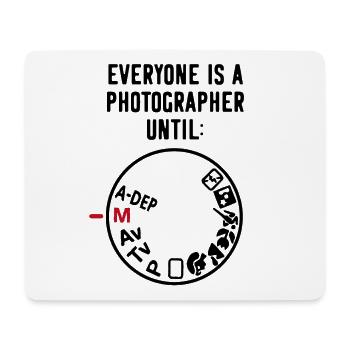 Photographer Photography Photo Proverbs Manually Black - Mouse Pad (horizontal) - white - Front