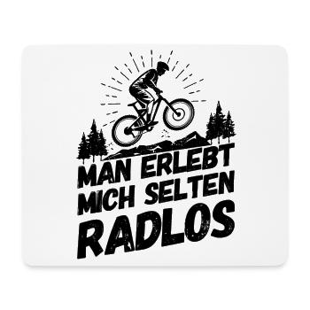 Fahrrad Fahrradfahren Radfahrer Radlos Schwarz - Mousepad (Querformat) - Weiß - Vorne