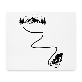 Cycling Cycling Cycling Mountains - Mouse Pad (horizontal) - white - Front