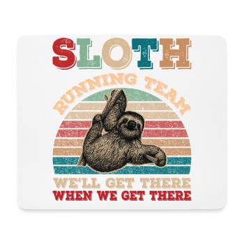 Vintage Sloth Running Team We'll Get There - Mouse Pad (horizontal) - white - Front