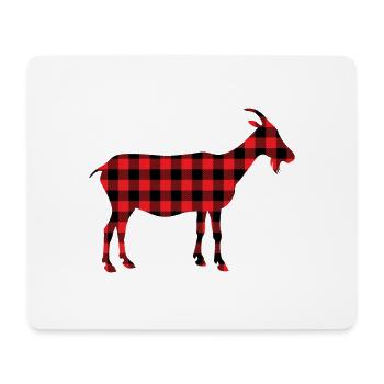 Goat billy goat pattern plaid - Mouse Pad (horizontal) - white - Front