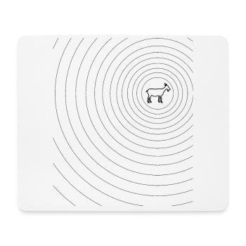 Ziege Ziegenbock Wellen - Mousepad (Querformat) - Weiß - Vorne