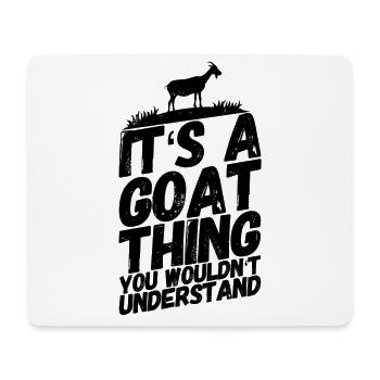 Ziege Ziegenbock Spruch Verstehen - Mousepad (Querformat) - Weiß - Vorne