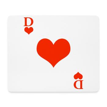 Carnival & Mardi Gras Queen of Hearts Card Game - Mouse Pad (horizontal) - white - Front
