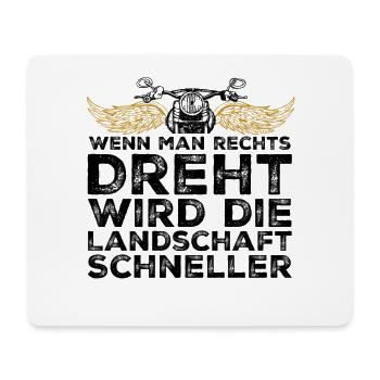 Motorrad Motorradfahrer Spruch Drehen - Mousepad (Querformat) - Weiß - Vorne