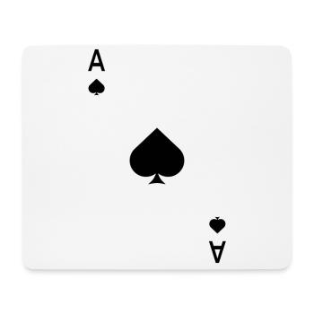 Kartenspiel Spielkarte Pik Ass Karneval Fasching - Mousepad (Querformat) - Weiß - Vorne