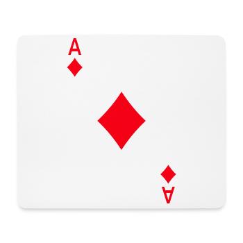 Carte à jouer as de diamants jeu de cartes carnaval - Tapis de souris (format paysage) - blanc - Devant