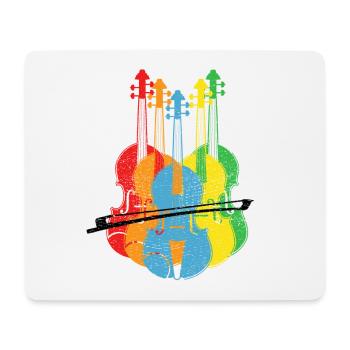 Violon violon violon joueur coloré - Tapis de souris (format paysage) - blanc - Devant