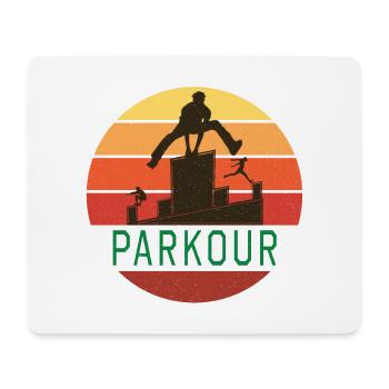 Parkour Sport Freerunning Retro - Mouse Pad (horizontal) - white - Front