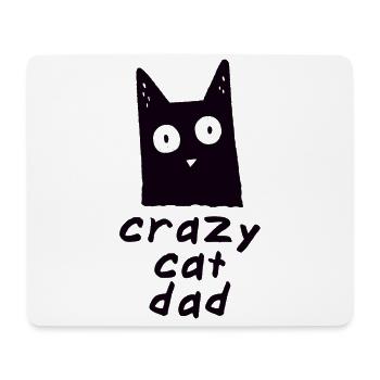 Crazy Cat Dad Funny cat dad gift - Mouse Pad (horizontal) - white - Front
