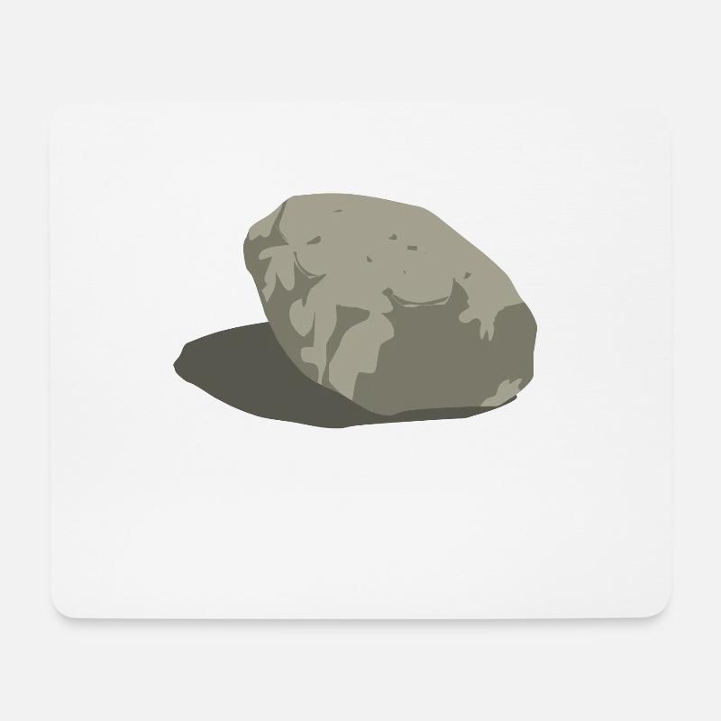 stone - Stein - Mousepad (Querformat) - Weiß