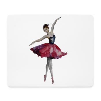 Ballerine Aquarelle Ballet Cadeau - Tapis de souris (format paysage) - blanc - Devant